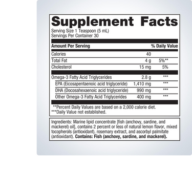 OmegaGenics Fish Oil EPA-DHA Liquid 2400 mg